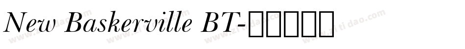 New Baskerville BT字体转换